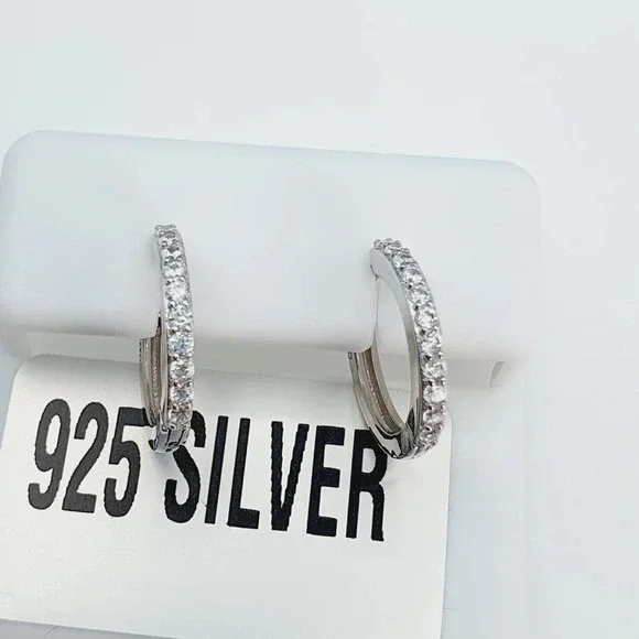 "925 Sterling Silver Cubic Zirconia Earrings, U19254900 - Picture 8 of 10